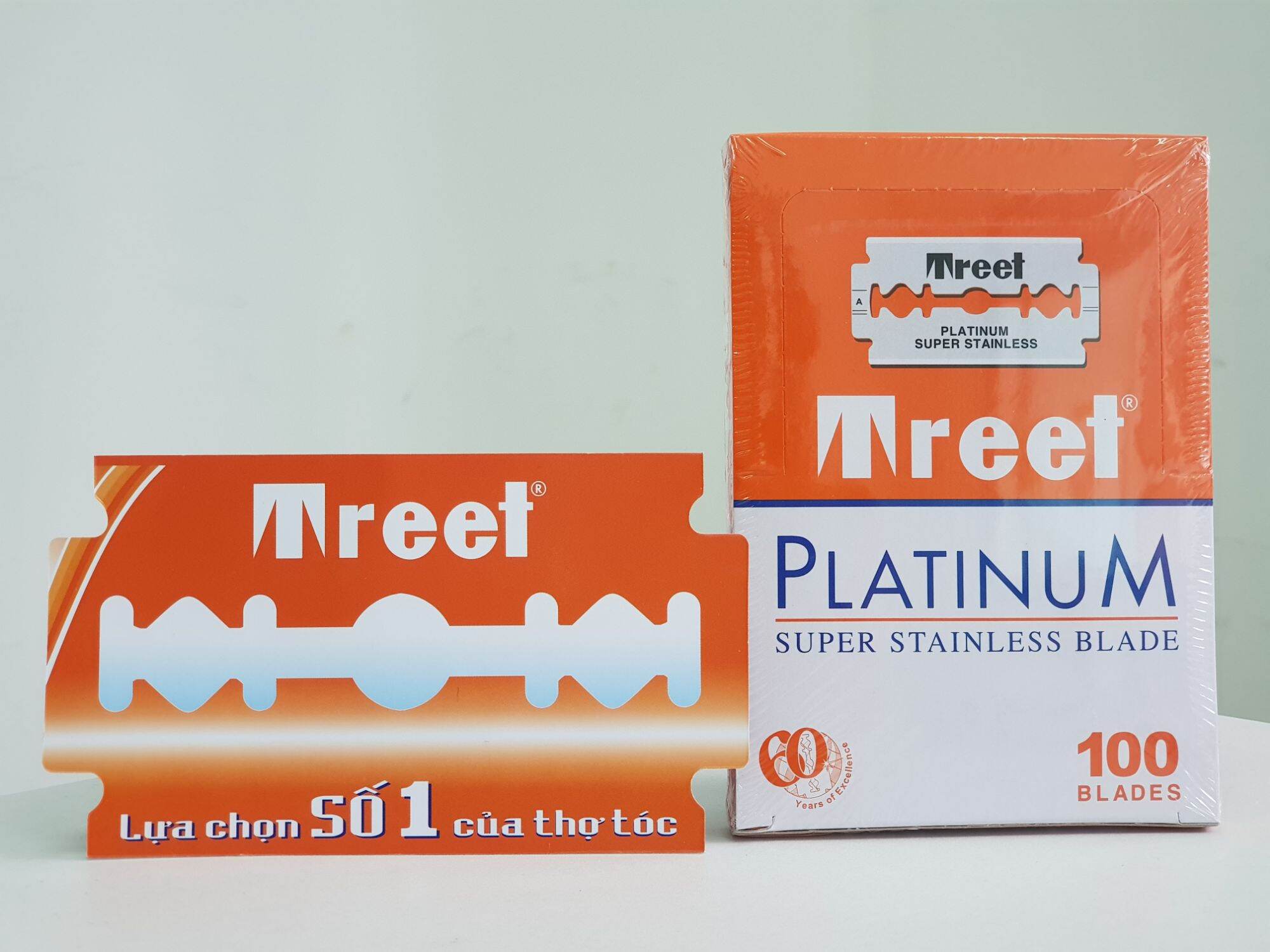 [Hcm]Lưỡi Lam Treet Cam (Treet Platinum) Hộp 100 Lưỡi + Quà Tặng Dùng Thử