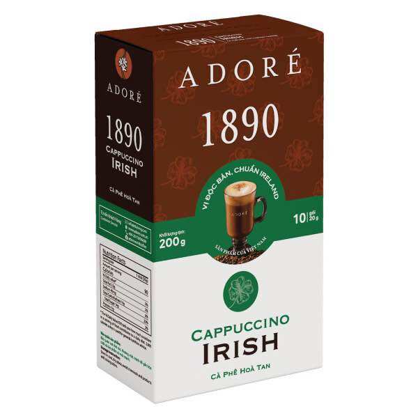 Cà phê hoà tan adore 1890 cappuccino irish