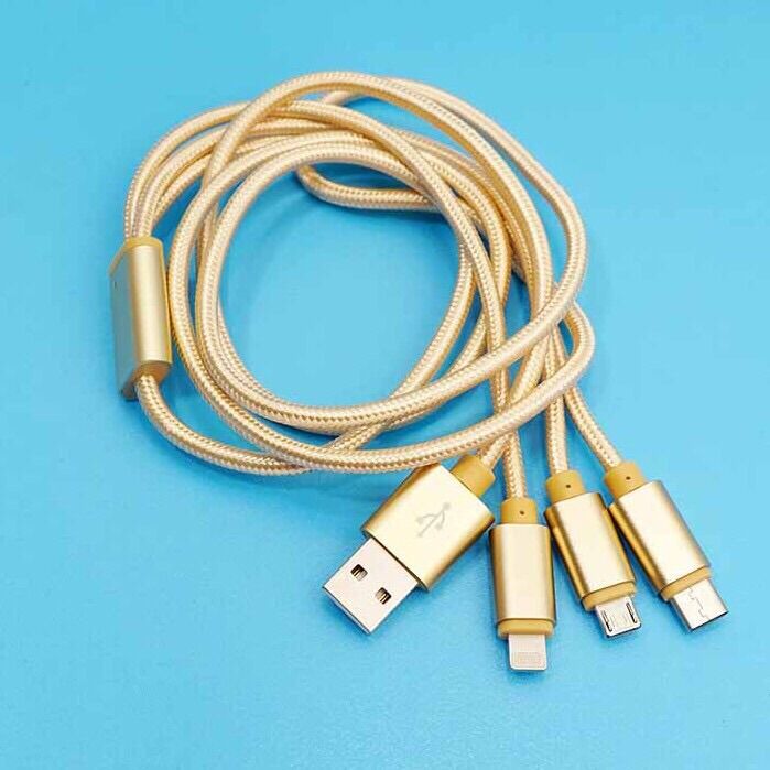 Cáp 3m Bọc Dù Cao Cấp - Cáp Iphone 3m ,1m ,20cm, 3 đầu