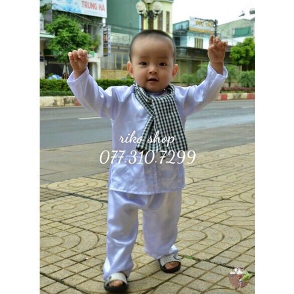 Áo bà ba bộ em bé cho bé trai bé gái ( đủ size- đủ màu) ảnh thật - 5