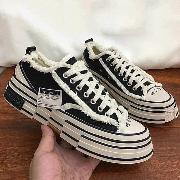GIÀY SNEAKER  NAM NỮ XVESSELL ĐẾ GỖ CAO LEZAZA 2022