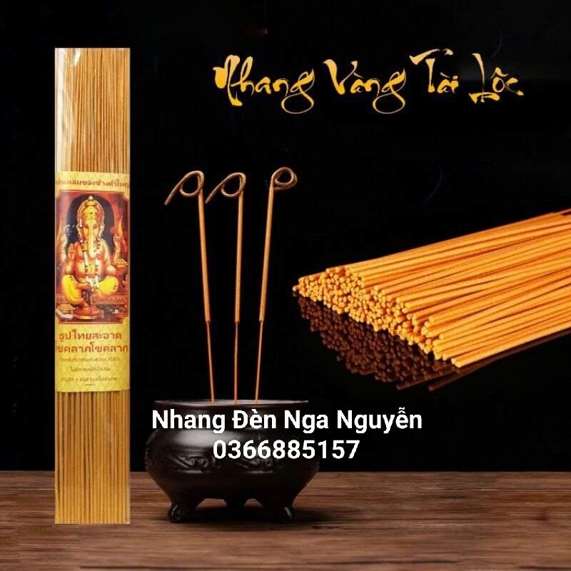 Nhang Cuốn Tàn Vàng/Nhang Thần Tài Thái Lan tặng kèm nhang số