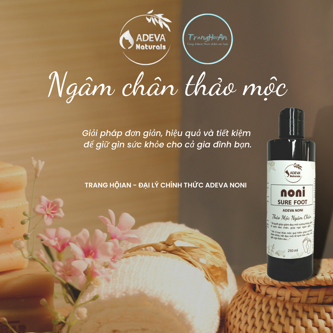 Nước thảo mộc ngâm chân Adeva Noni 250ml
