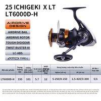 Daiwa | Cuộn Cước Nhựa Micro Kim Loại Ichigeki LT 2500 Dùng Cho Câu Cá Lure Và Câu Cá Biển Với Vỏ Nhựa Bền Bỉ Và Vận Hành Mượt Mà