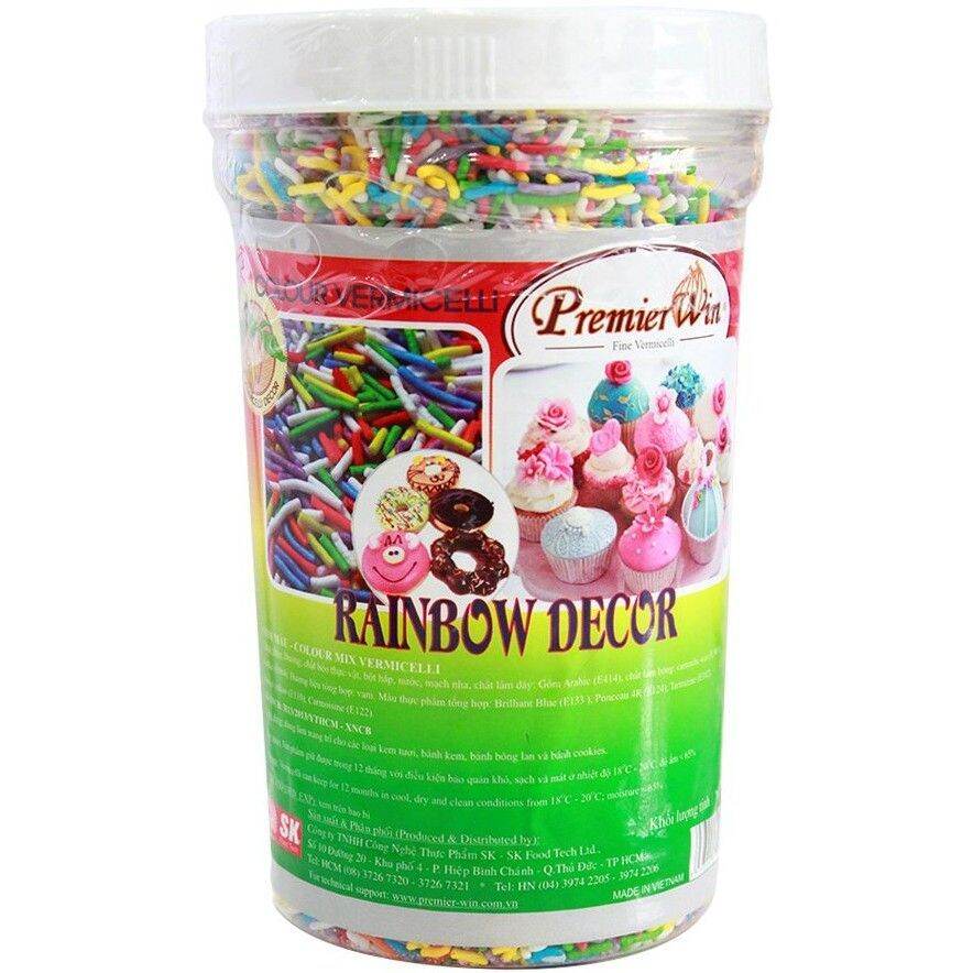 Kẹo Cốm Trang Trí Hạt Sắc Màu Premier Win 500G