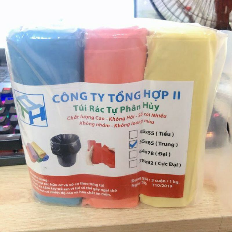 combo 3 túi rác 1kg nhiều size