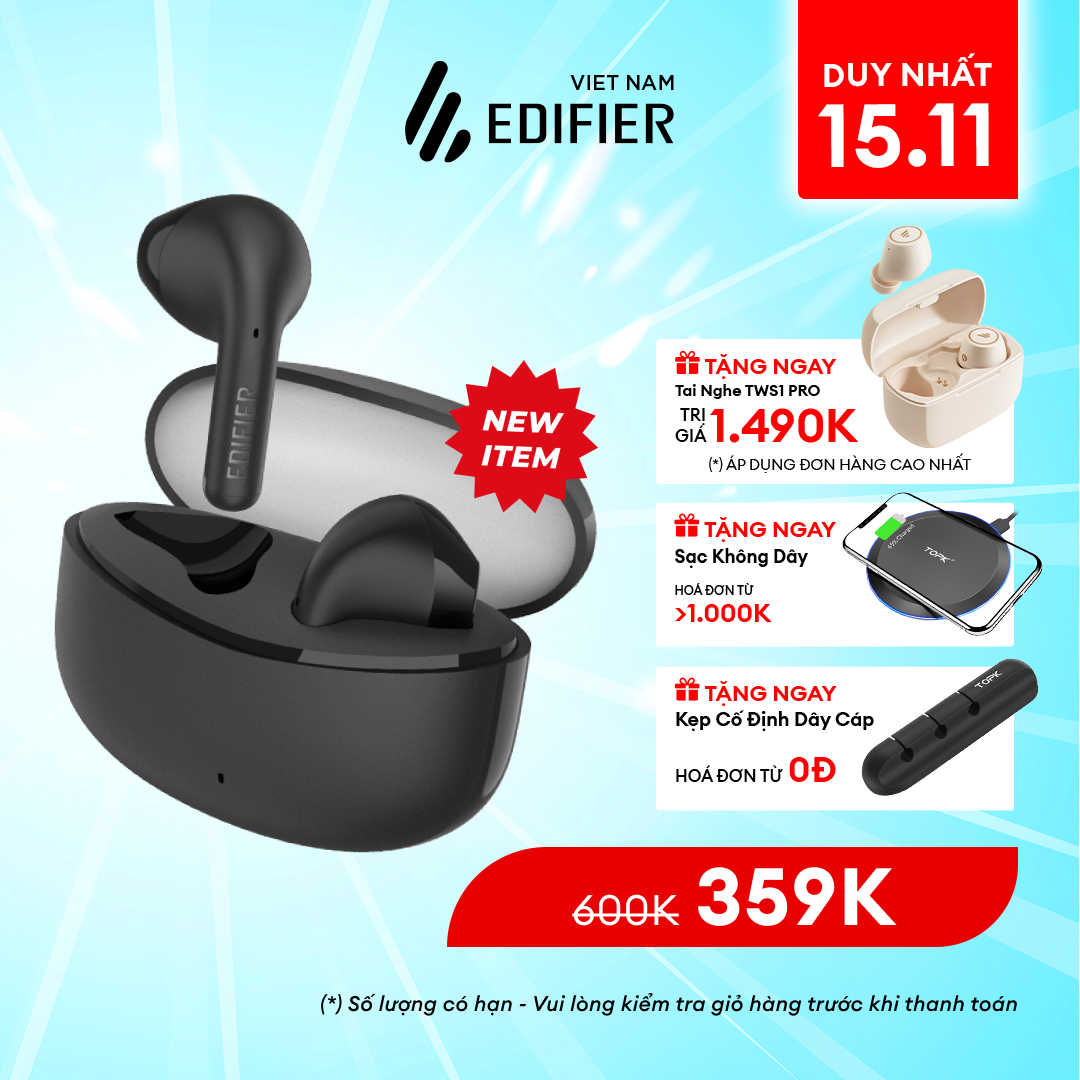 Tai nghe Bluetooth EDIFIER X2 / X2S | Thời lượng pin 28 giờ | Chống nước IP54 | Chống ồn chơi game | Bảo Hành 12 Tháng