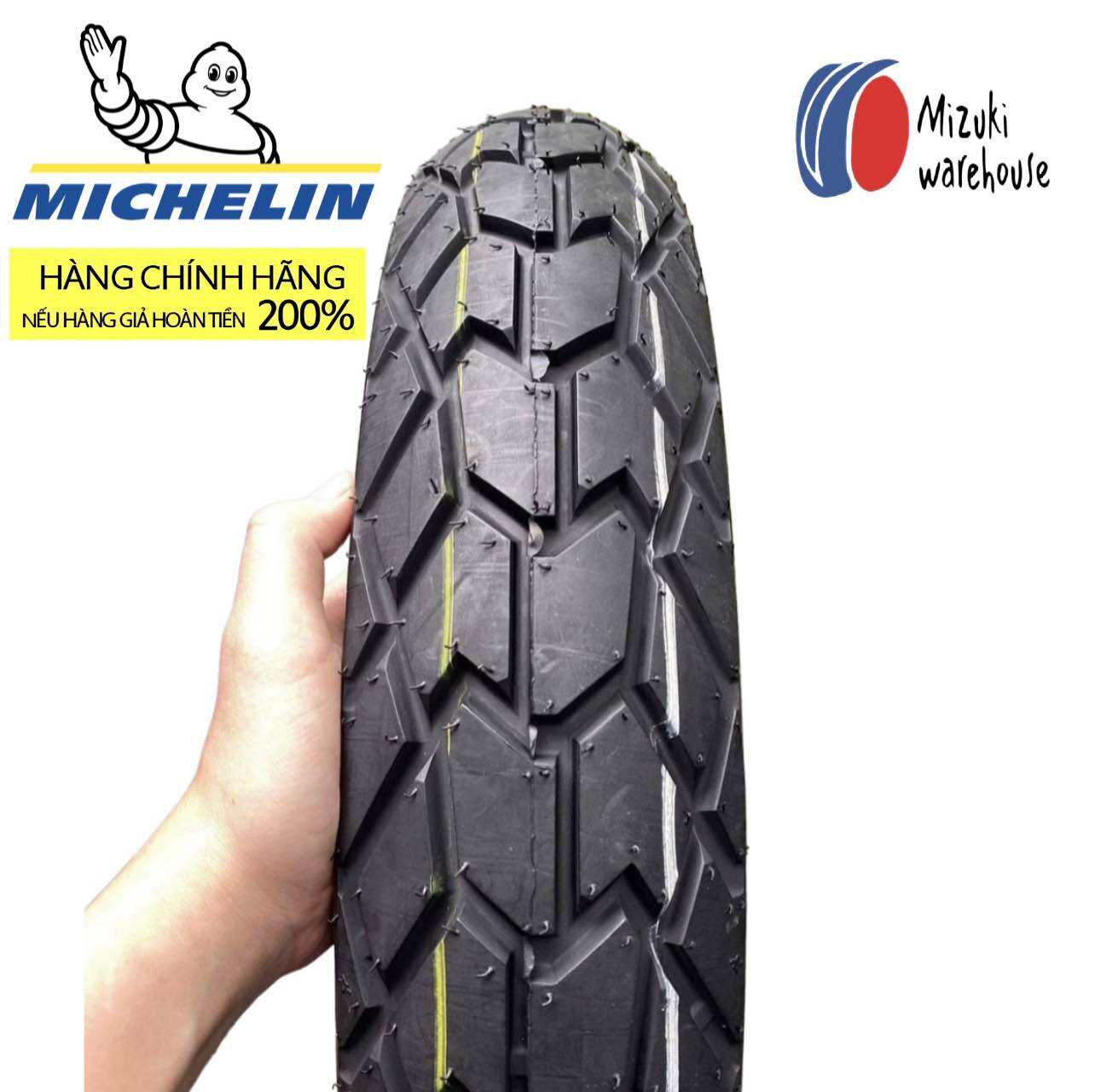 Vỏ  Lốp Michelin 90 80-17 gai địa hình hỗn hợp trước cho cho Exciter