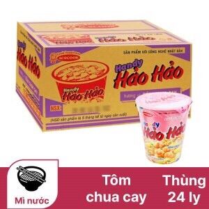 Mì handy hảo hảo tôm chua cay 67g thùng 24 ly