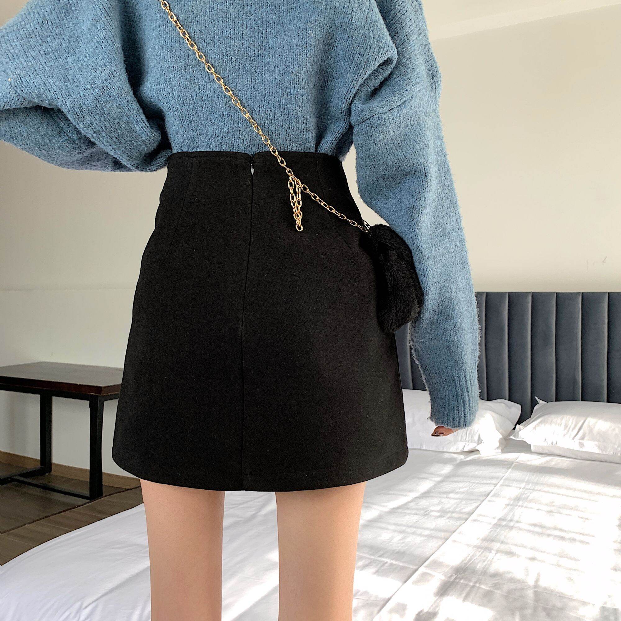 (BIG SIZE) Chân váy chữ A phối cúc big size C055