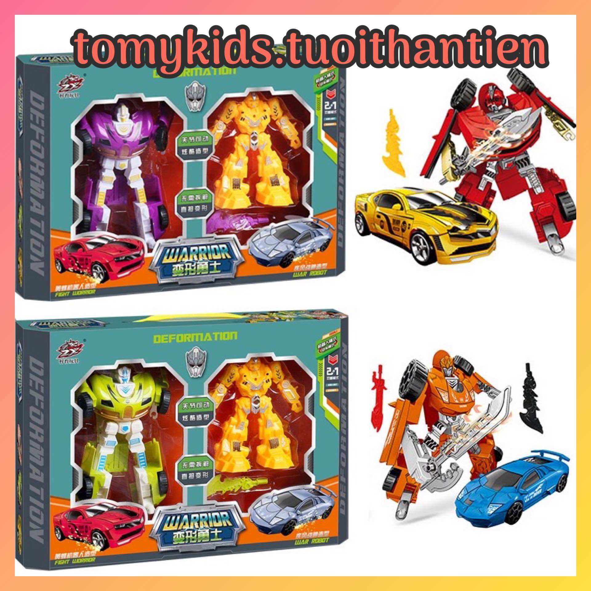 Đồ chơi robot biến hình đua xe tốc độ, chiến binh người máy, lắp ráp xếp hình robot bumblebee