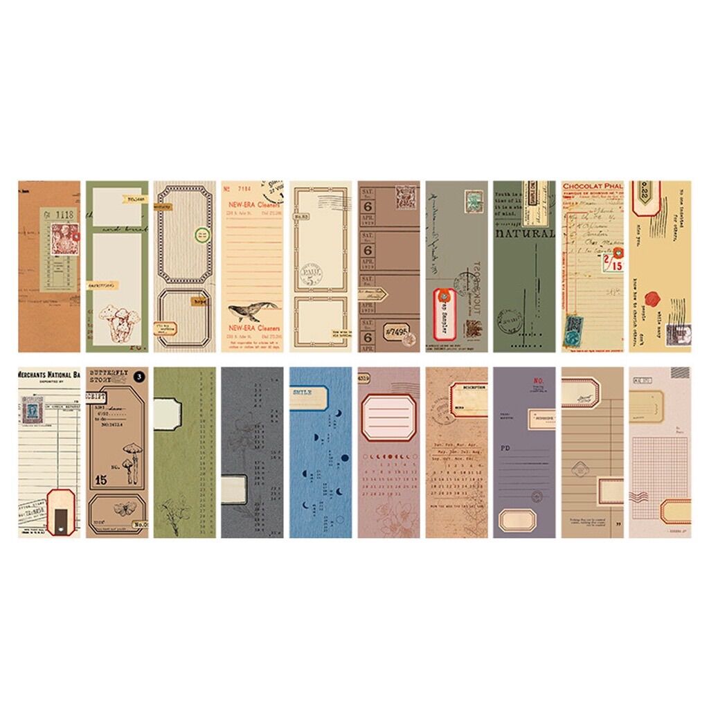 Tập 40 tờ giấy nền theo phong cách cổ điển dùng để trang trí junkjournal vintage