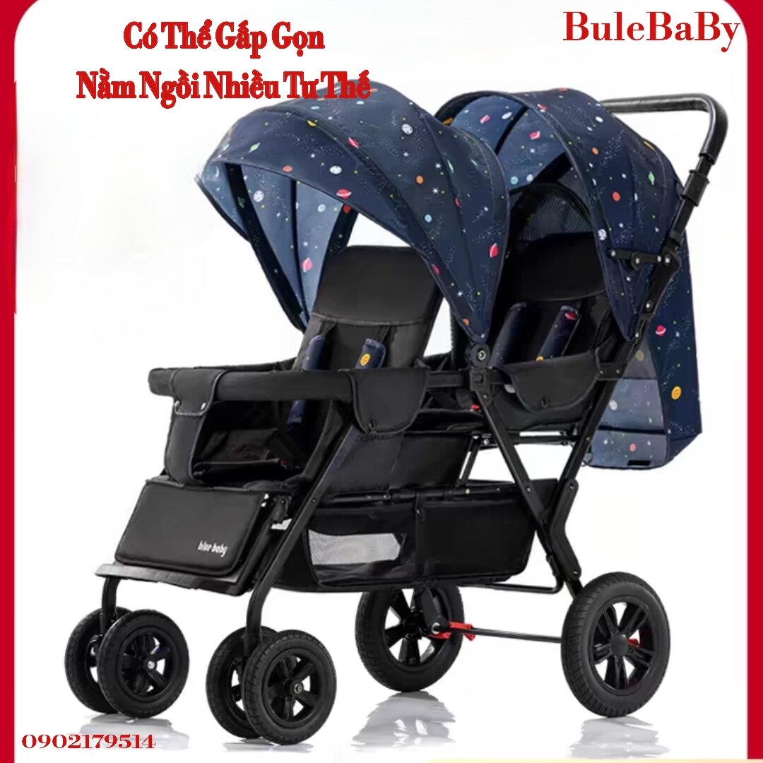 Xe đẩy đôi cho bé có thể gấp gọn dc