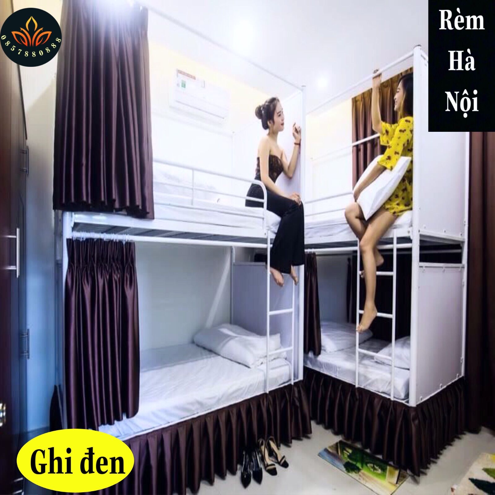 Rèm KTX, Rèm giường tầng, Rèm homestay, rido, rèm gác lửng