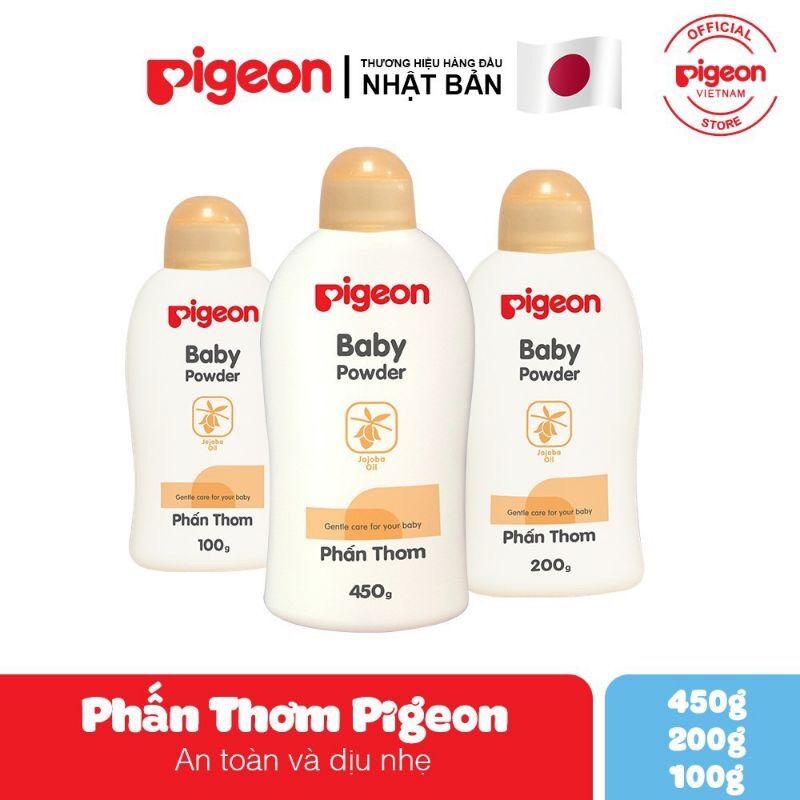 Chính hãng - Phấn thơm Pigeon cho bé nắp màu 100gr/200gr
