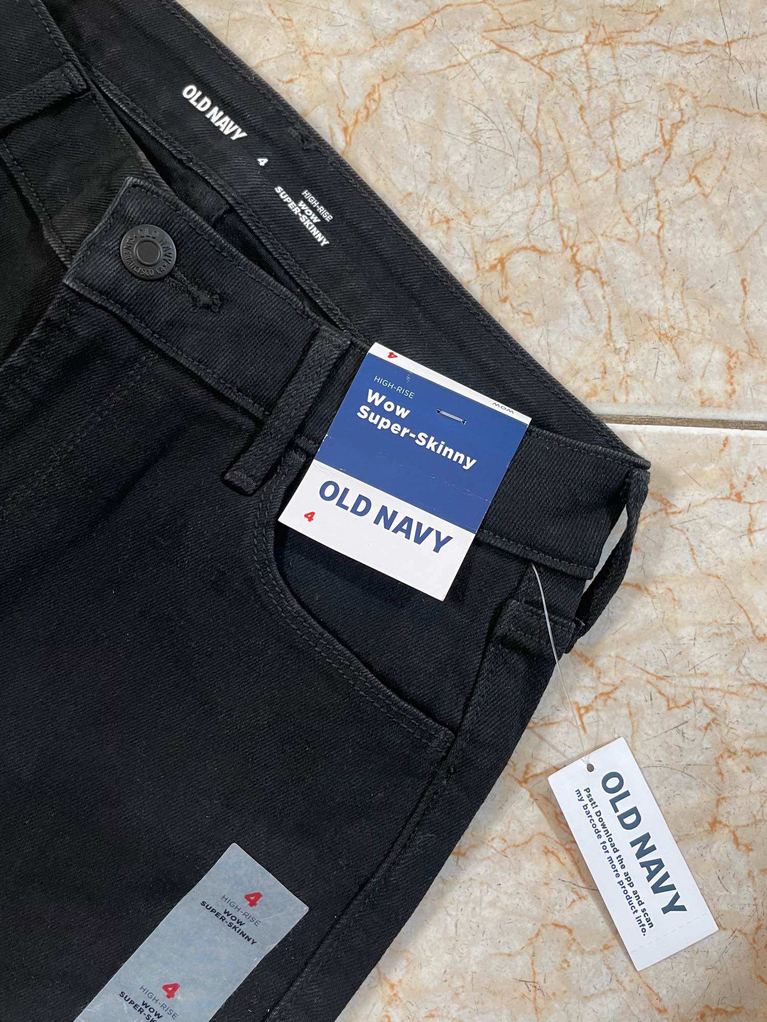 Quần Ol-d Na-vy Auth Tuồn Lưng Cao Giãn Size 28 ( Có Sẵn )