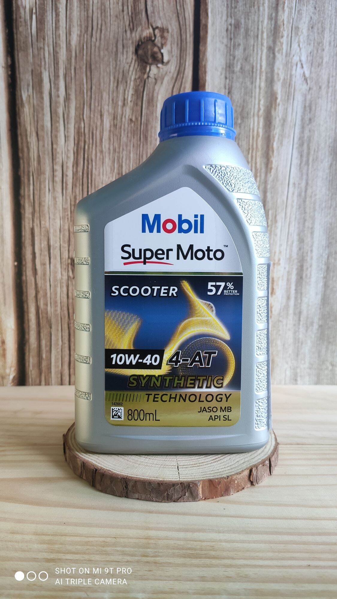 NHỚT MOBIL SCOOTER 10W40 4 - AT [ 800ml ] + NHỚT HỘP SỐ WOLF CHEMICALS 85W90 Dành Cho Xe Tay Ga