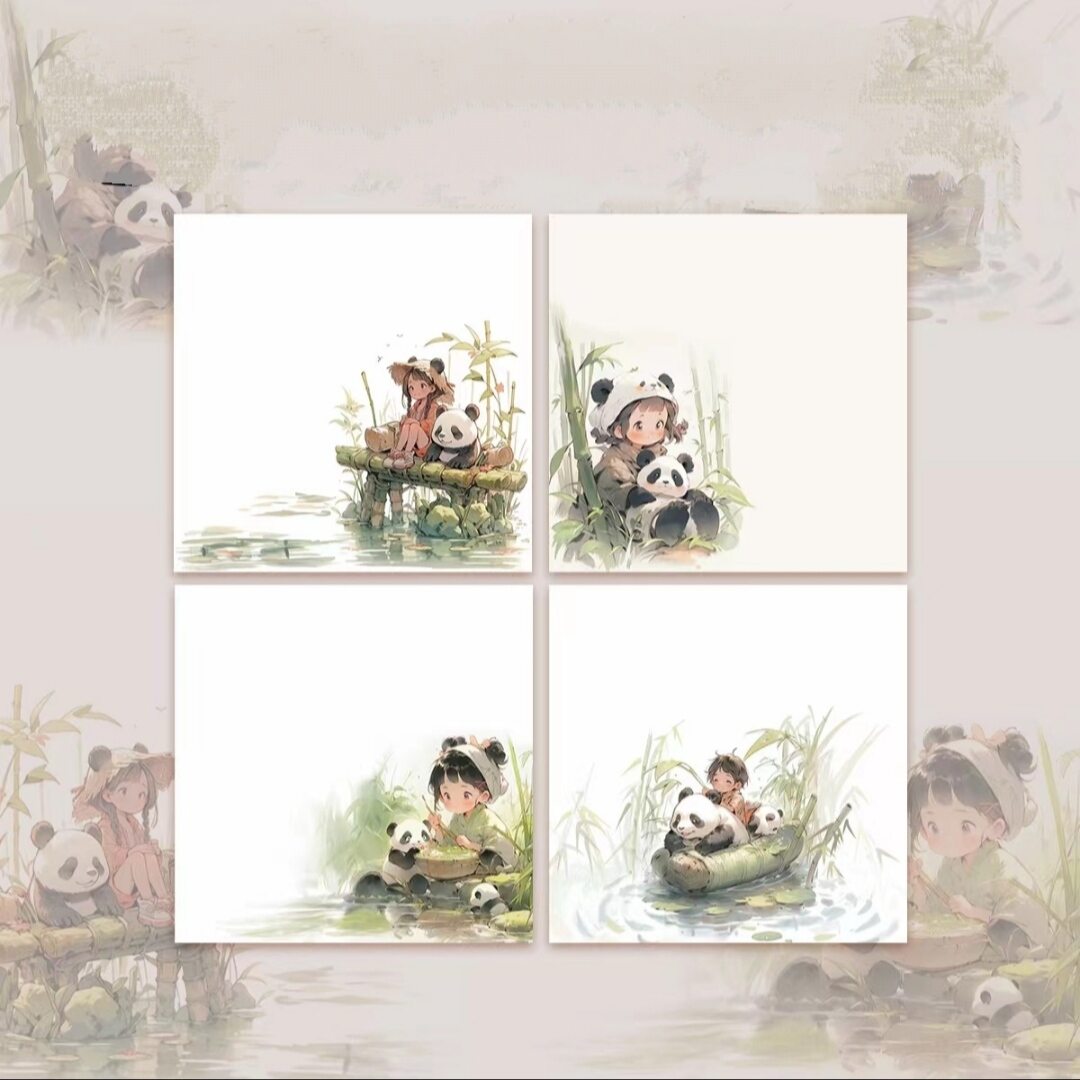 Set 50 tờ giấy note , giấy ghi chú gấu trúc panda