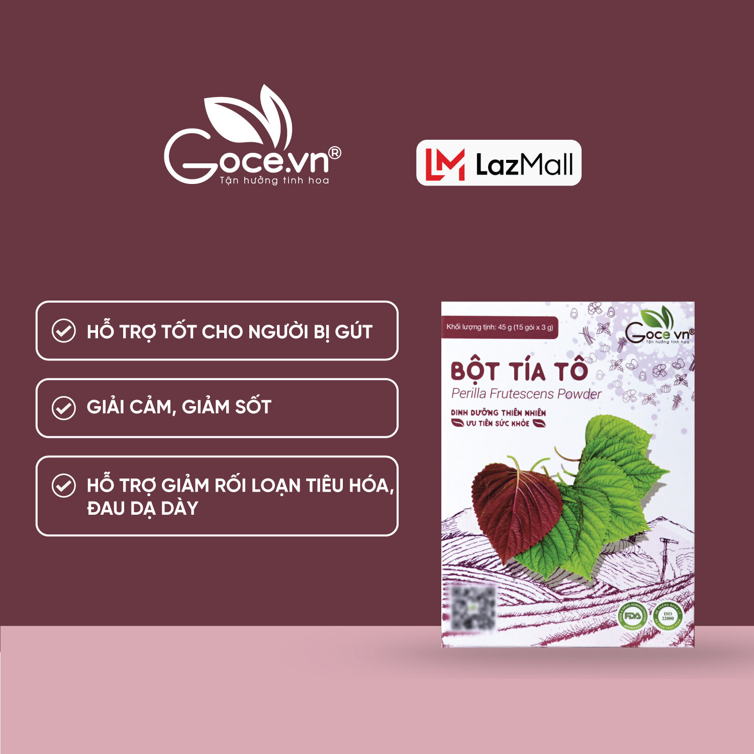 Bột tía tô nguyên chất goce – 45g st