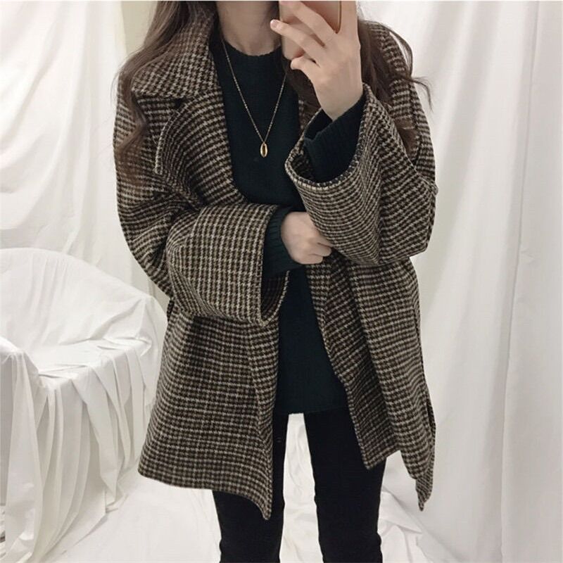 Áo khoác dạ phong cách Hàn Quốc