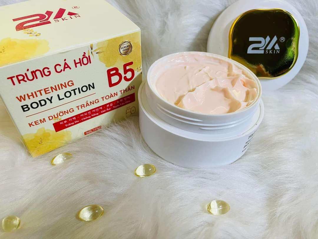 kem body trắng da 2mskin tía tô