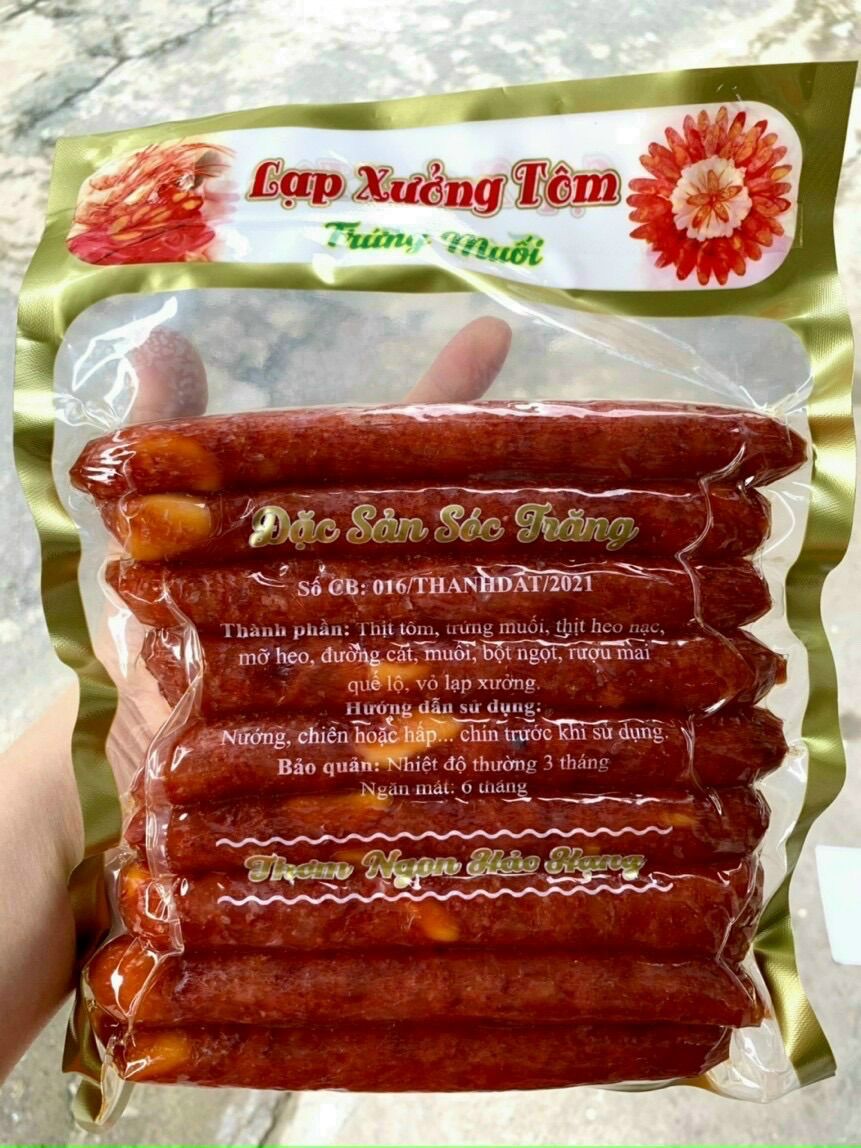 1kg lạp xưởng tôm trứng muối loại 1