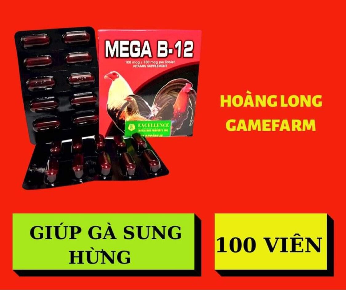 Mega b12 dinh dưỡng cho gà đá