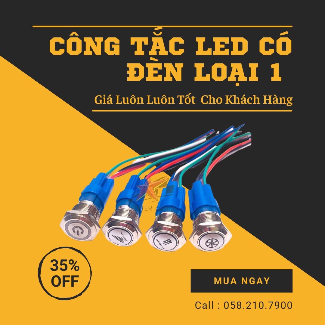 Công tắc led Power nhấn nhả On / Off