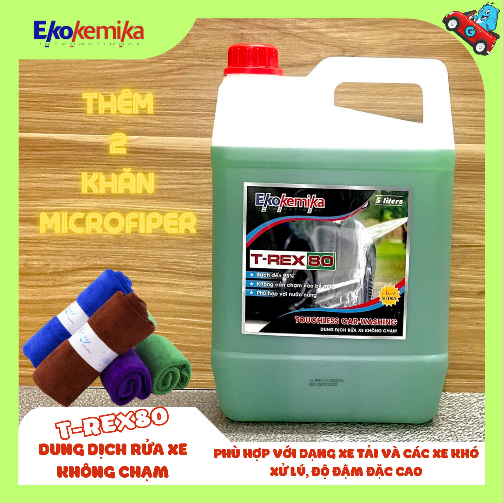 Dung dịch rửa xe không chạm t-rex 80 - 5l