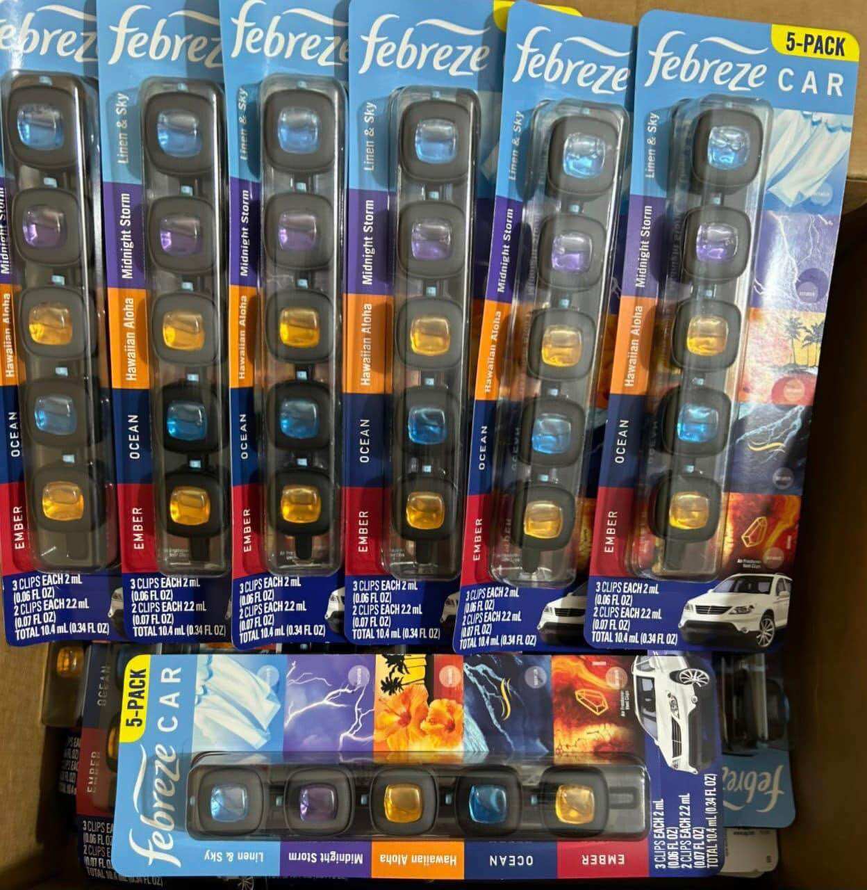 [HCM]Nước hoa xe oto Febreze (pack 5 cái)