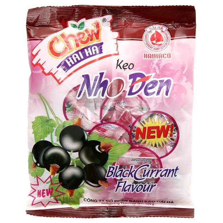 1 bọc kẹo 🍭 mềm chew vị nho đen siêu ngon