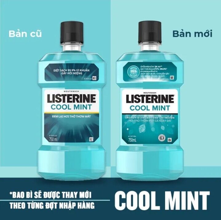Nước súc miệng Listerine Coolmint 750 ml