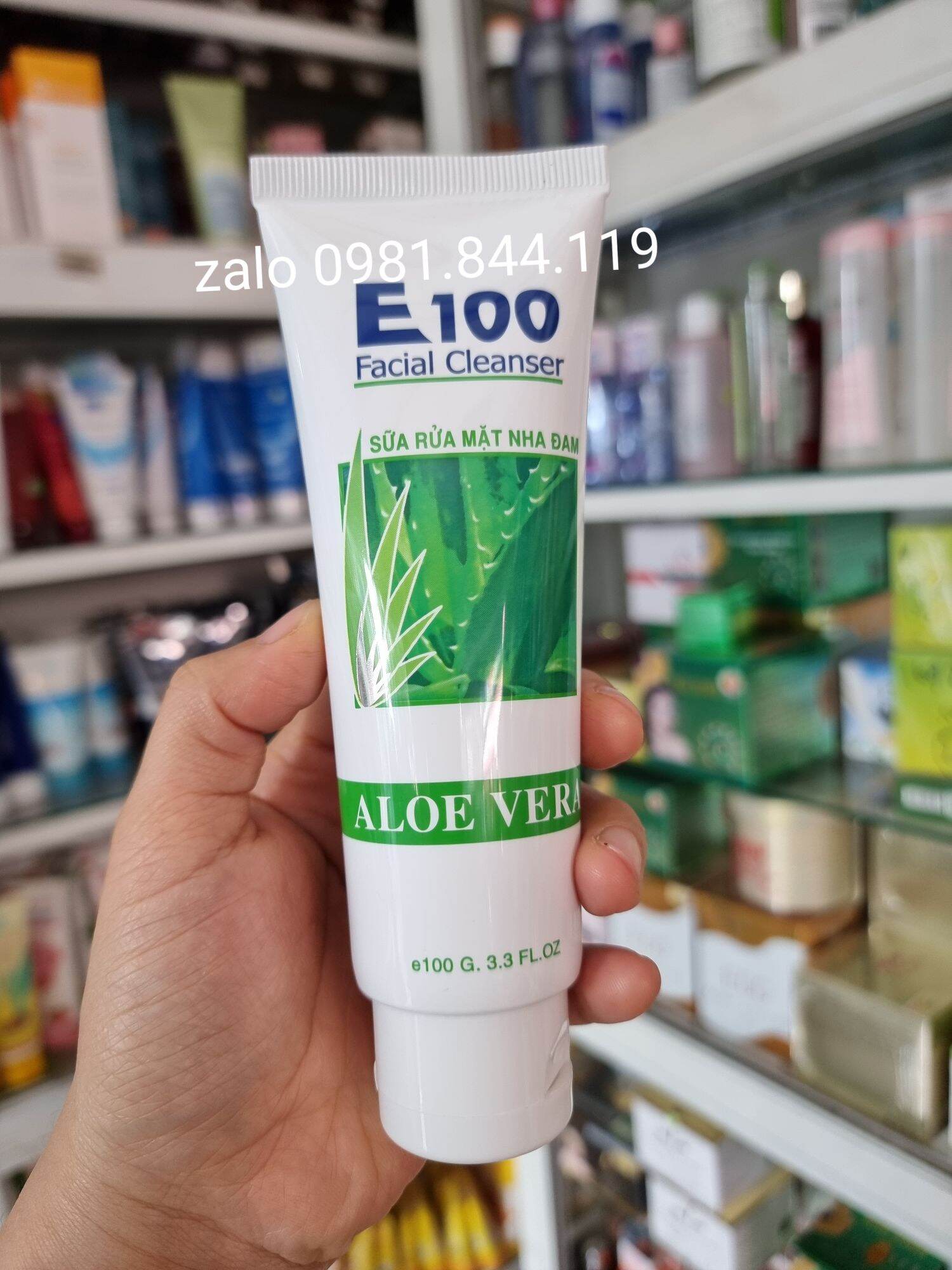 Sữa rửa mặt e100 nha đam 100gr chuẩn cty