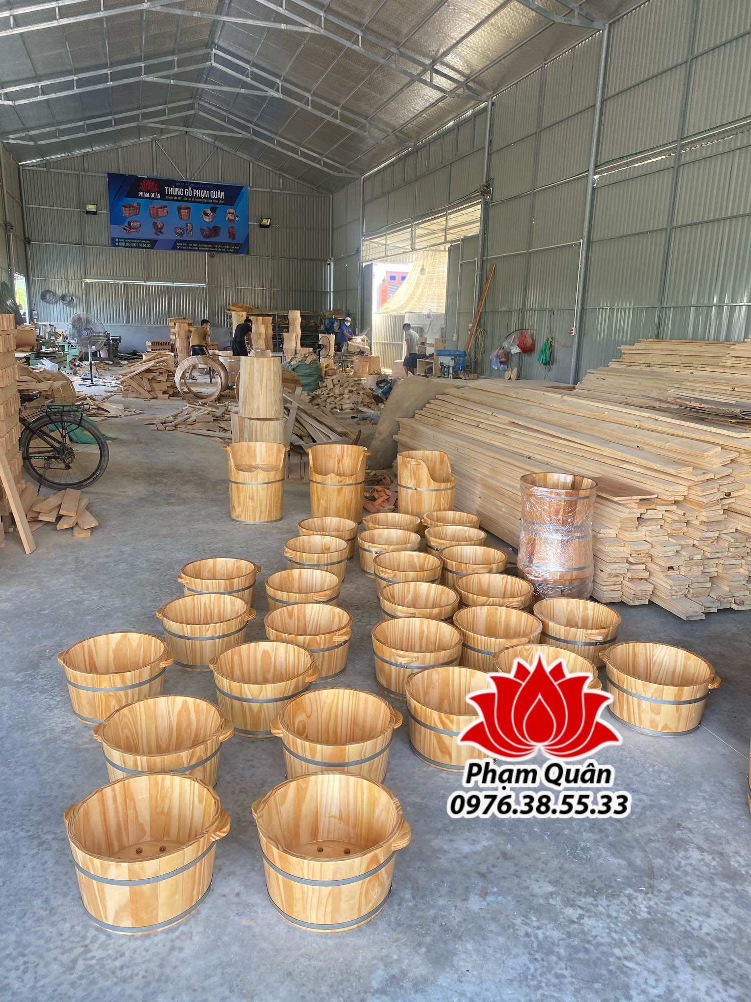 Chậu gỗ ngâm chân, chậu ngâm chân gỗ thông