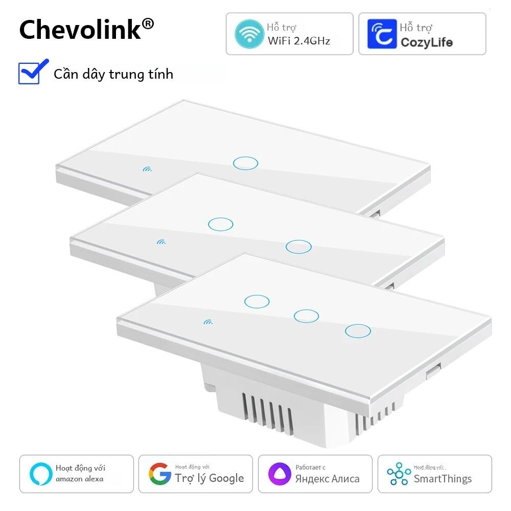 Cozylife Wifi Công Tắc Treo Tường Thông Minh Điều Khiển Cảm Ứng Tiêu Chuẩn Hoa Kỳ Brasil 1/2/3 Băng Đảng Tương Thích Với Alexa Google Home Cuộc Sống Thông Minh