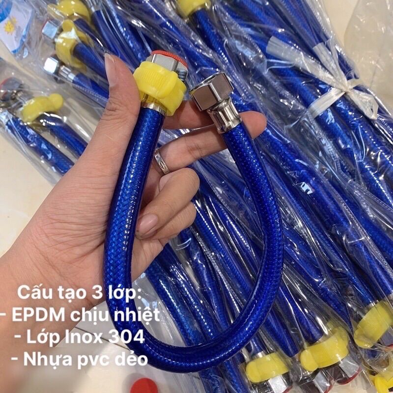 Dây cấp nước nóng lạnh 3 lớp siêu bền