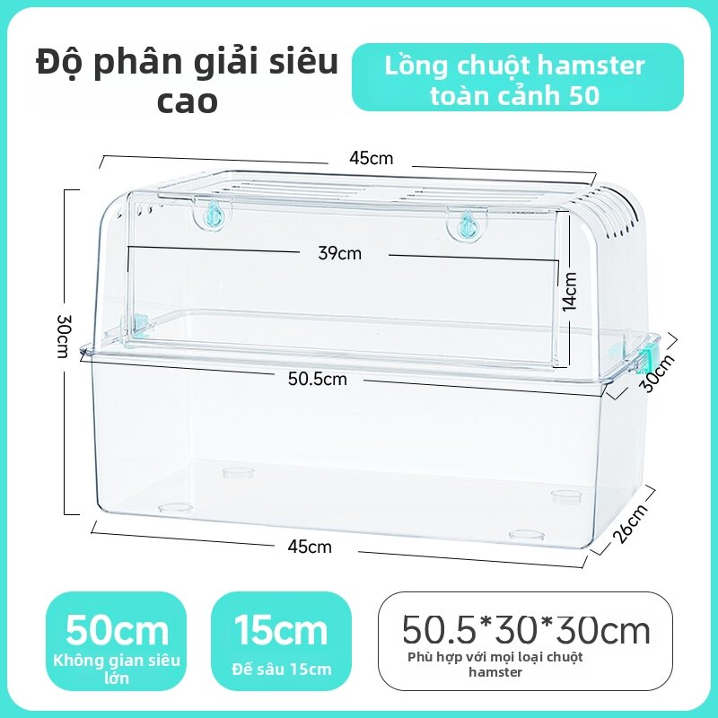 yee | Extra Large Acrylic Transparent Hamster Cage for Golden Hamsters - 7