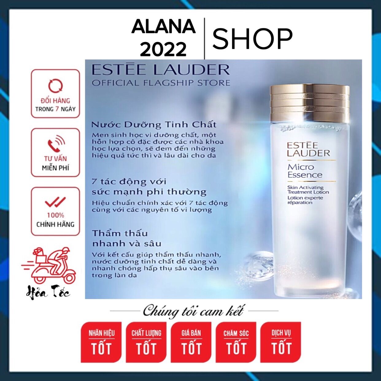 Nước thần estee lauder micro essence chính hãng,trắng da, cấp ẩm và se khít lỗ chân lông- alana2022 - aghana shop
