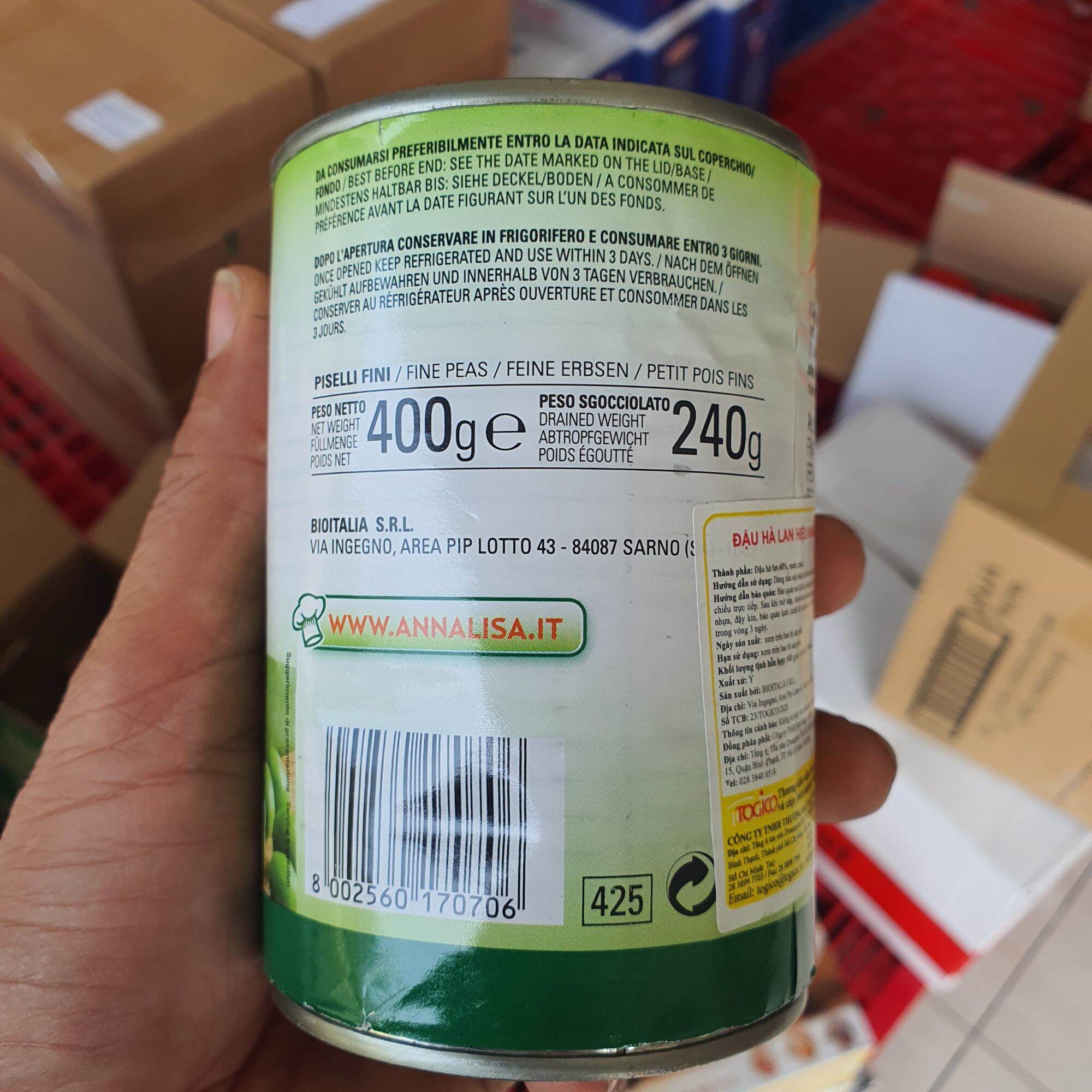 Đậu Hà Lan 240g/400g – Annalisa