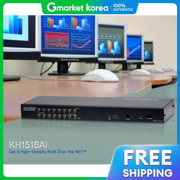 Bộ chuyển mạch KVM over IP Cat 5 16 cổng Sandol KH1516AI chia sẻ cục bộ/xa