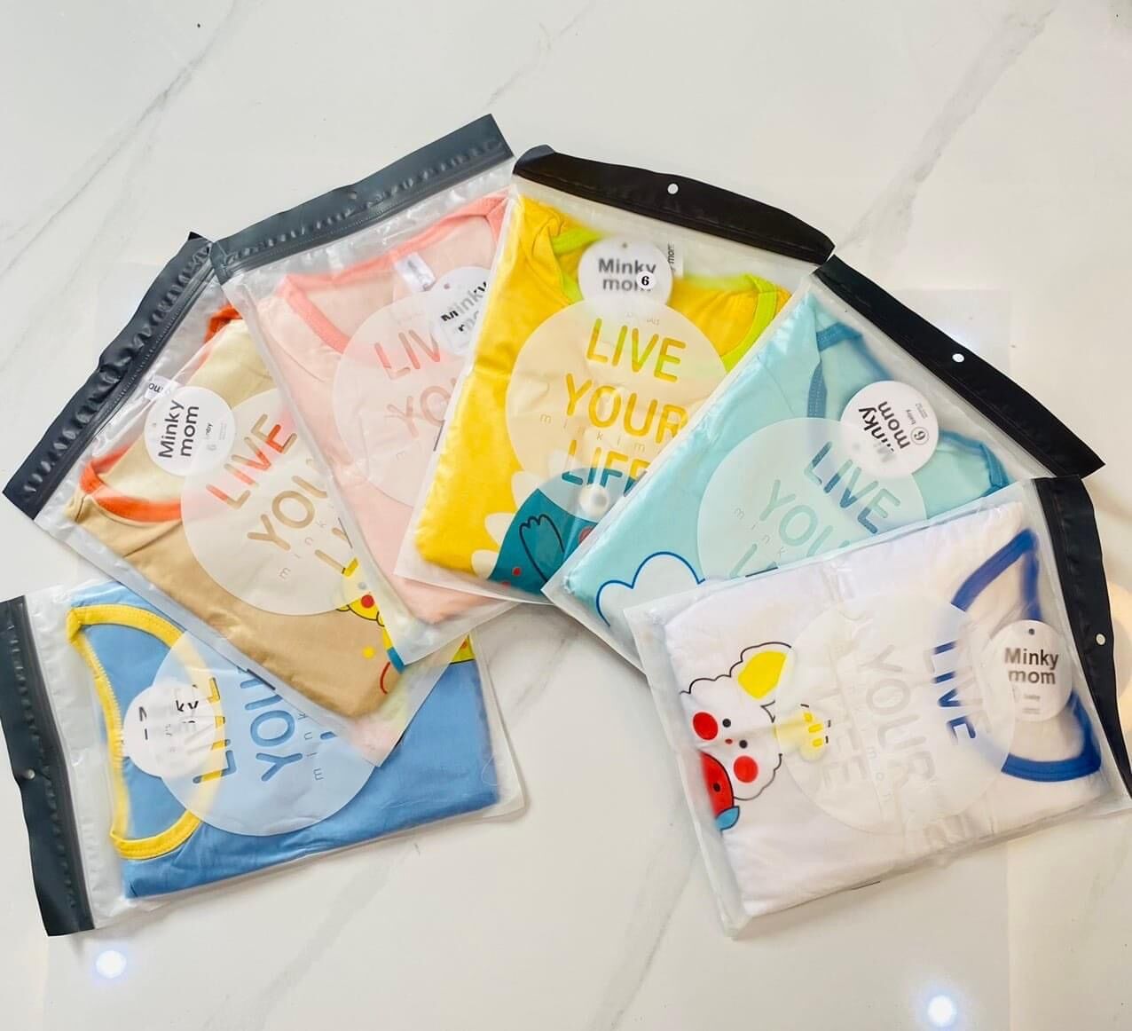 Bộ cộc tay Minky mom