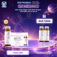 Nước uống Collagen Alfe White Program hỗ trợ giảm nám và sạm da - Hộp 10 chai x 50ml
