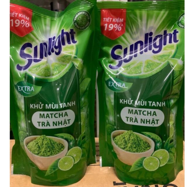 NƯỚC RỬA CHÉN SUNLIGHT TRÀ XANH TÚI 750G