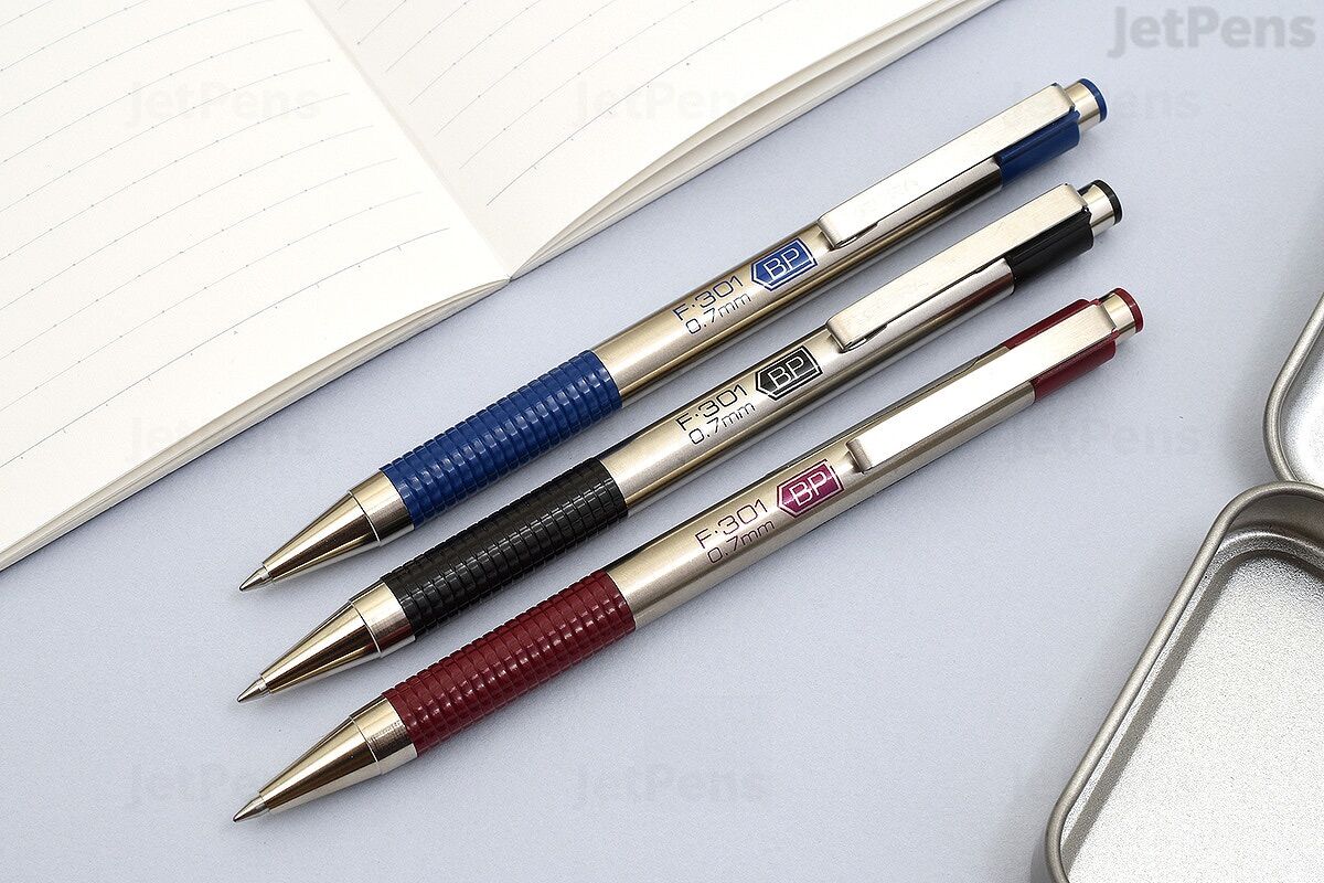 Bút bi bấm kim loại zebra f301 nhật bản chính hãng