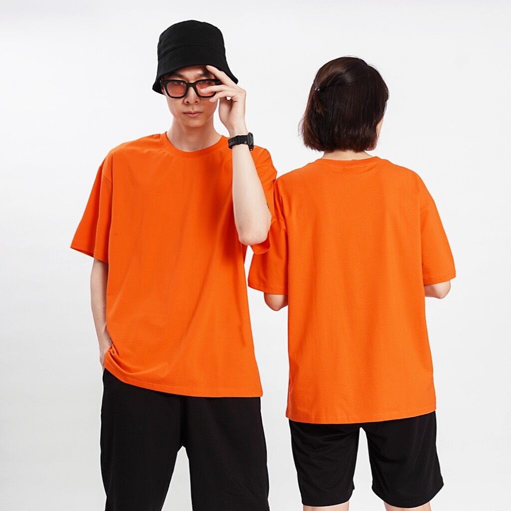 Áo phông trơn unisex fom thụng tay lỡ các màu