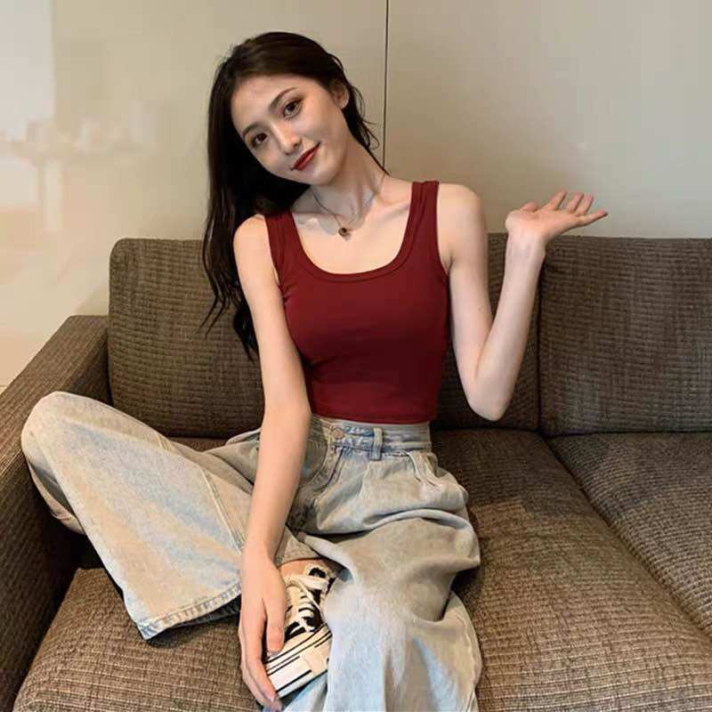 Áo croptop sát nách nữ vải thun mềm mịn