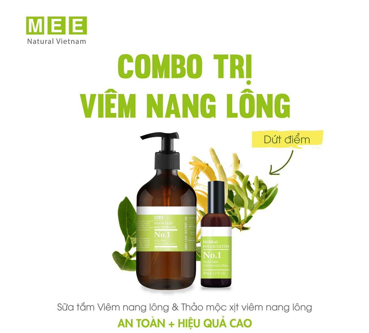 [ XỊT 100ML, SỮA TẮM ] COMBO MEE NATURAL CHO VNL