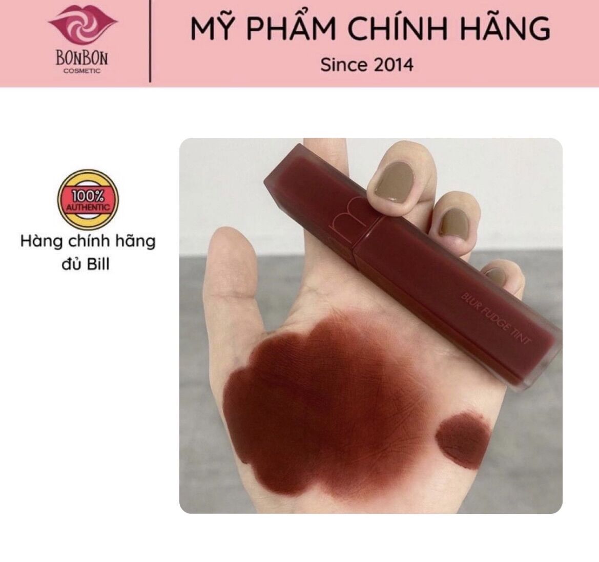 Son kem lì ROMAND Blur Fudge Tint siêu mềm mượt BONBONCOSMETIC