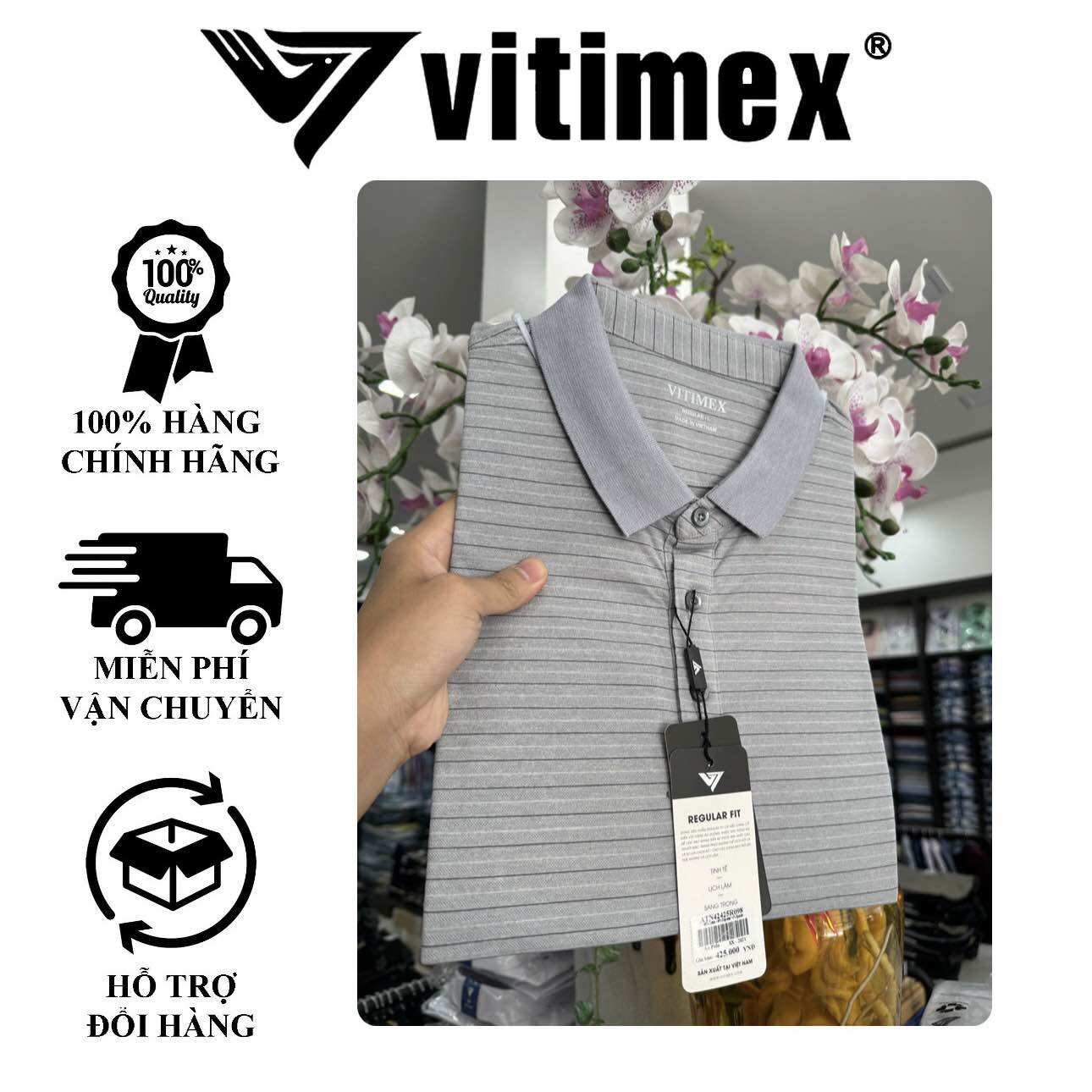 Áo Polo nam Vitimex form RegularFit còn size L