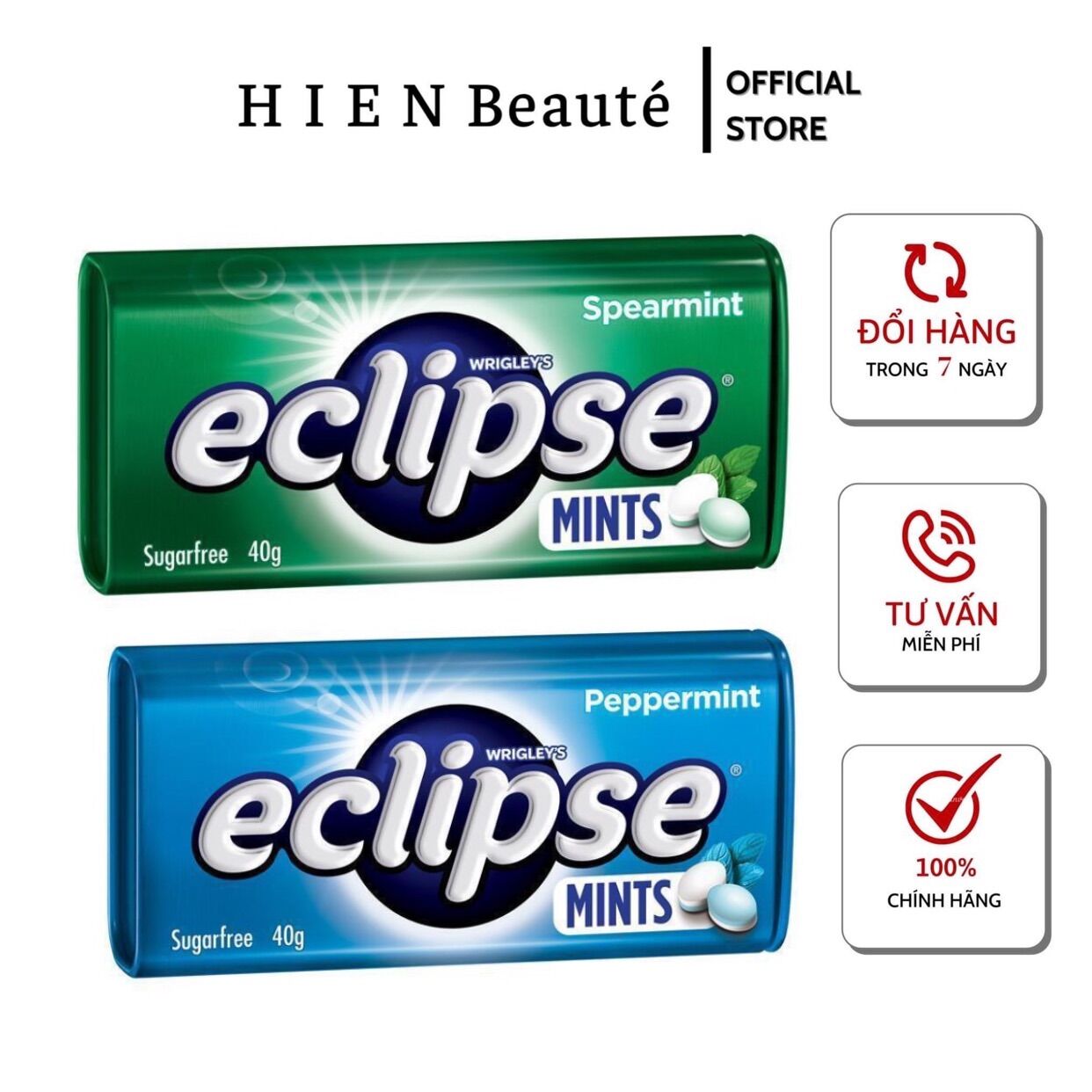 Kẹo Ngậm Thơm Miệng Không Đường Eclipse Mints 40g